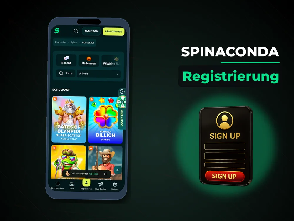 Spinaconda - Registrierung