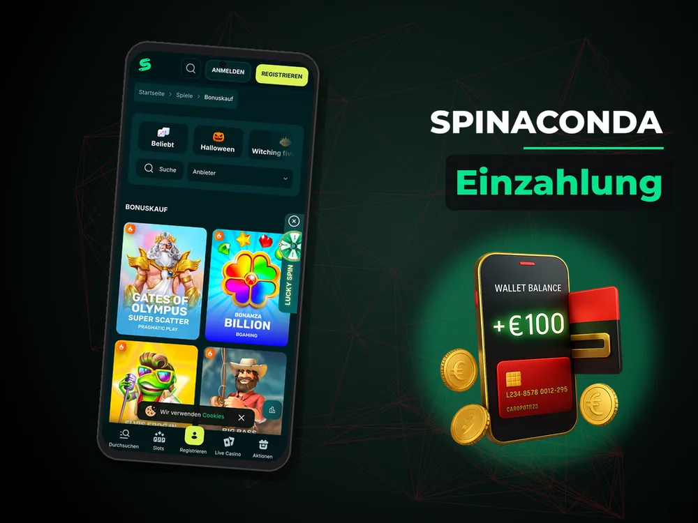 Spinaconda - Einzahlung