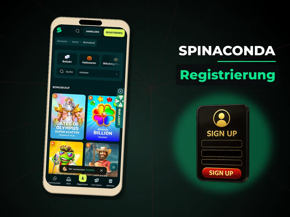 Spinaconda - Registrierung