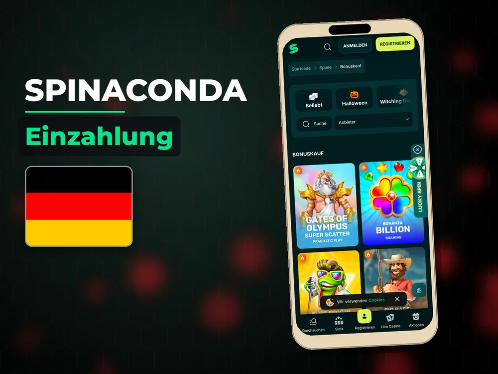 Spinaconda - Einzahlung