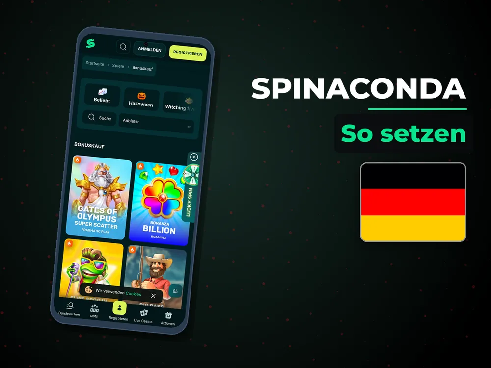 Spinaconda - So setzen