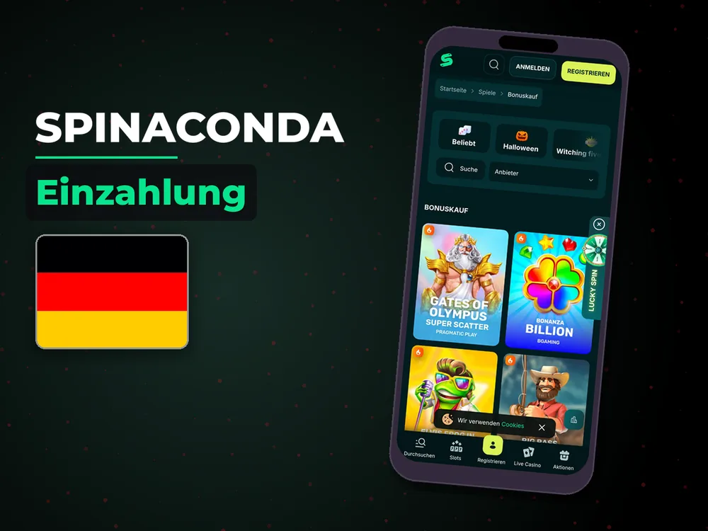 Spinaconda - Einzahlung