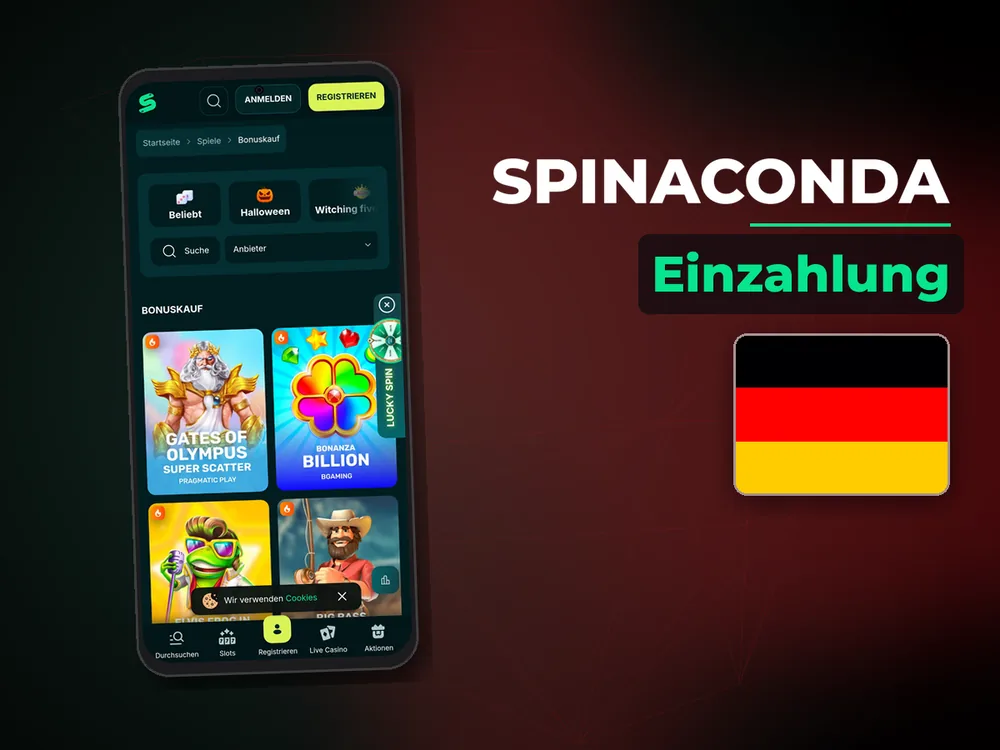 Spinaconda - Einzahlung