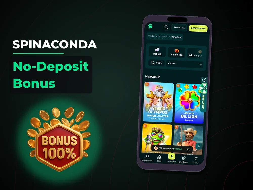 Spinaconda - No-Deposit Bonus